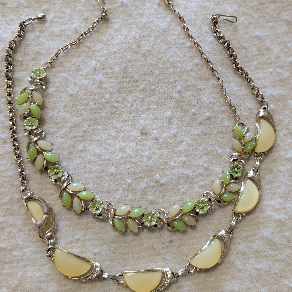 2 Mid-Century Necklaces - Possible CORO Thermoset